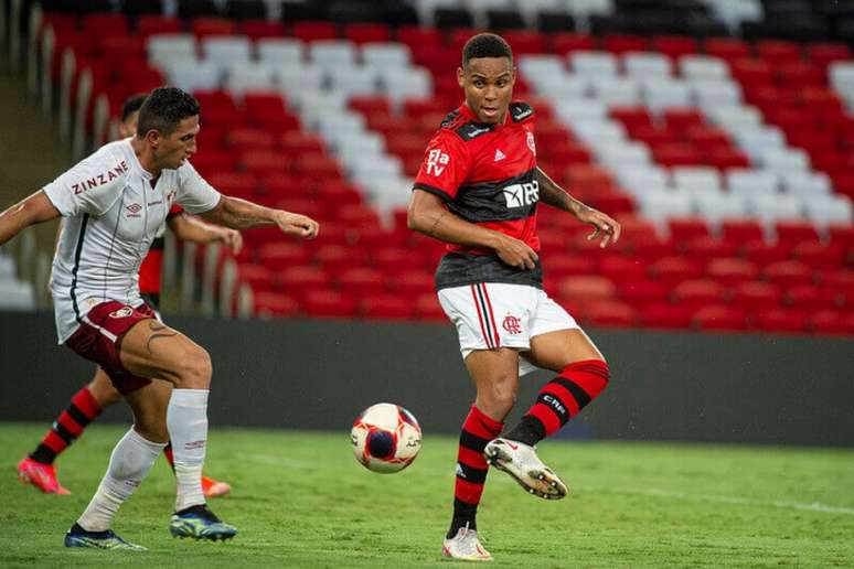 O zagueiro Natan fez sua despedida no Fla-Flu pelo Campeonato Carioca (Foto: Alexandre Vidal/Flamengo)