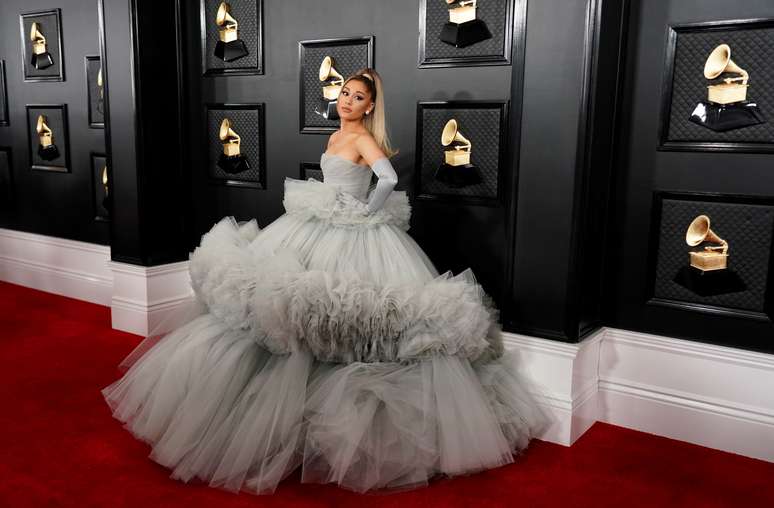 Ariana Grande no Grammy Awards 
 26/2/2020   REUTERS/Mike Blake