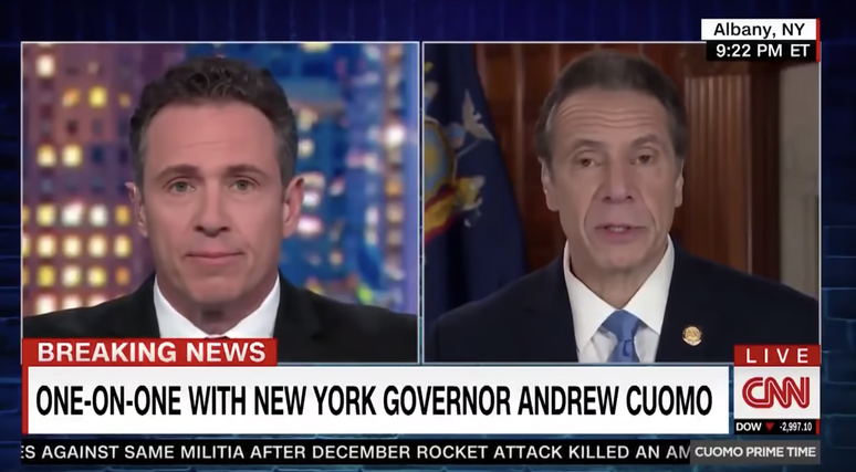 Chris e Andrew, os Cuomos: proteção entre irmãos atinge a credibilidade da CNN americana