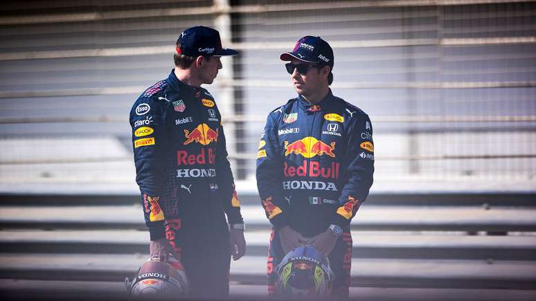 Max Verstappen e Sergio Pérez: nova dupla de pilotos da Red Bull.