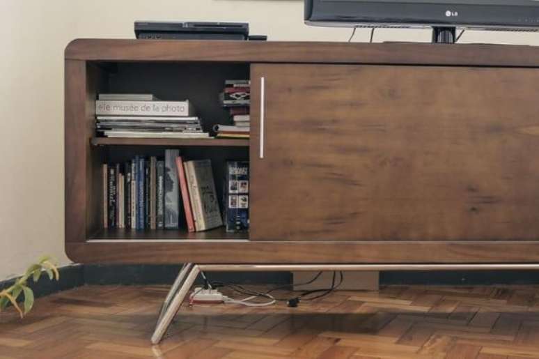 49. Rack retr&ocirc; de madeira Foto Casa Aberta