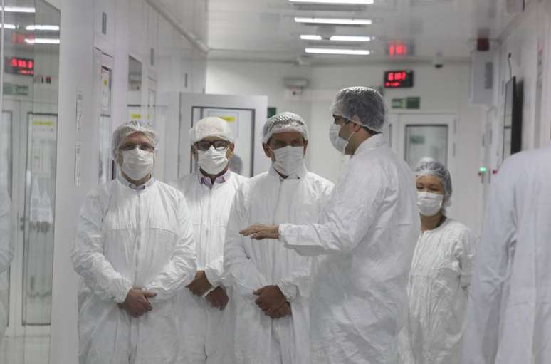 Doria na sede do Butantan, durante a entrega de mais 2 milhões de doses da CoronaVac pelo instituto ao Ministério da Saúde