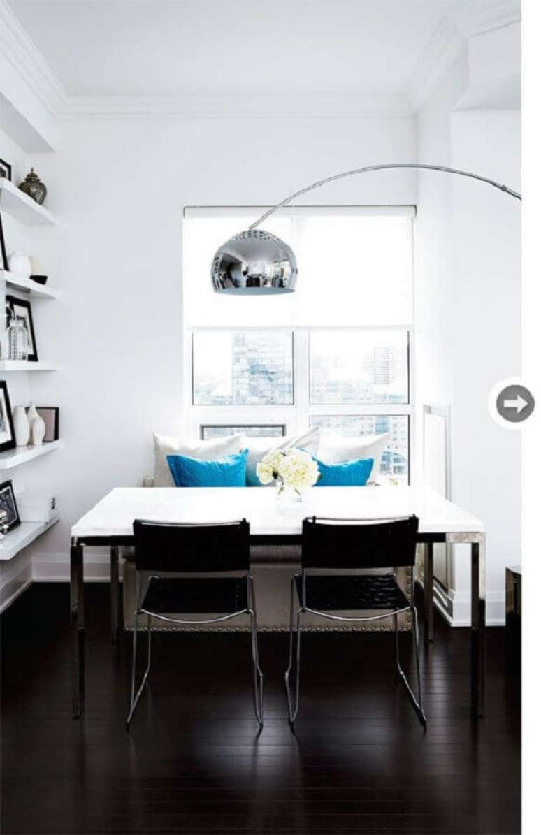 48. home office decorado com piso preto vinilico – Foto Style at Home
