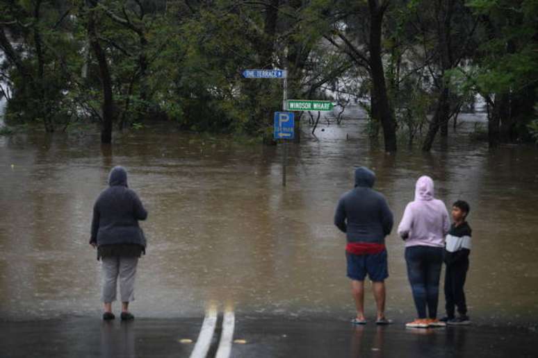 A região de Sydney foi duramente afetada pelas fortes chuvas