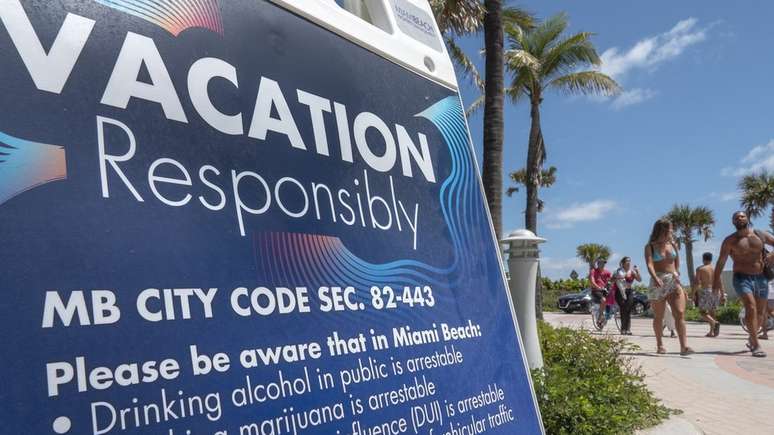 'Férias com responsabilidade' é o slogan da cidade de Miami Beach para o 'spring break'