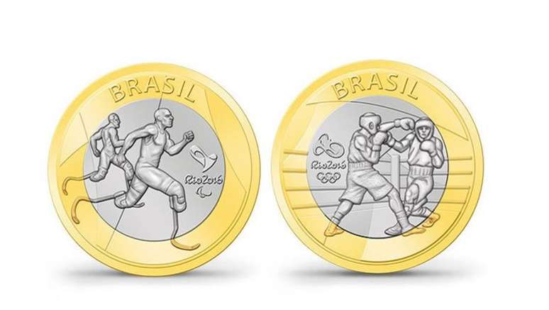 Nos Jogos Olímpicos do Rio, em 2016, o Brasil confeccionou moedas de R$ 1 real com as modalidades esportivas presentes na competição