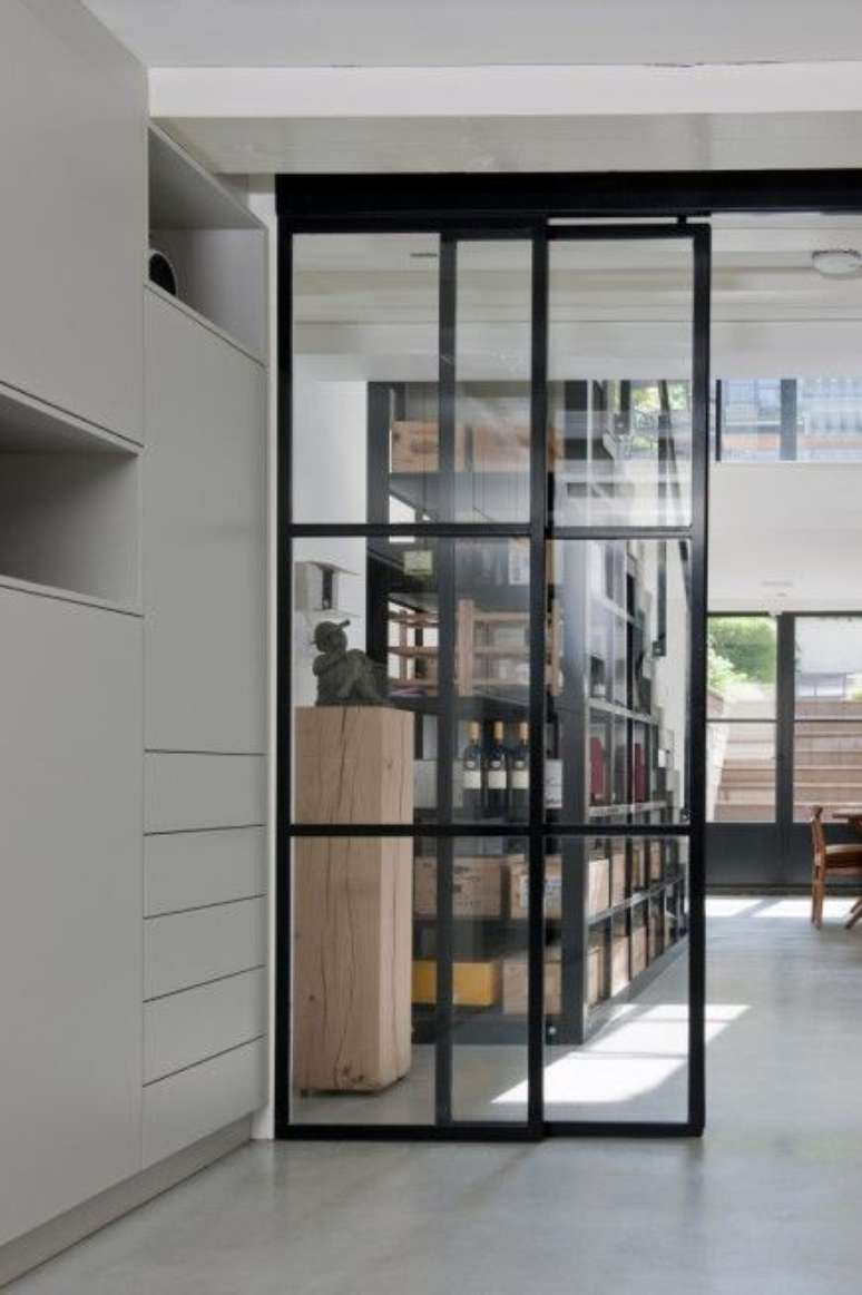 33. Porta de correr para sala com vidro &ndash; Foto Pinterest