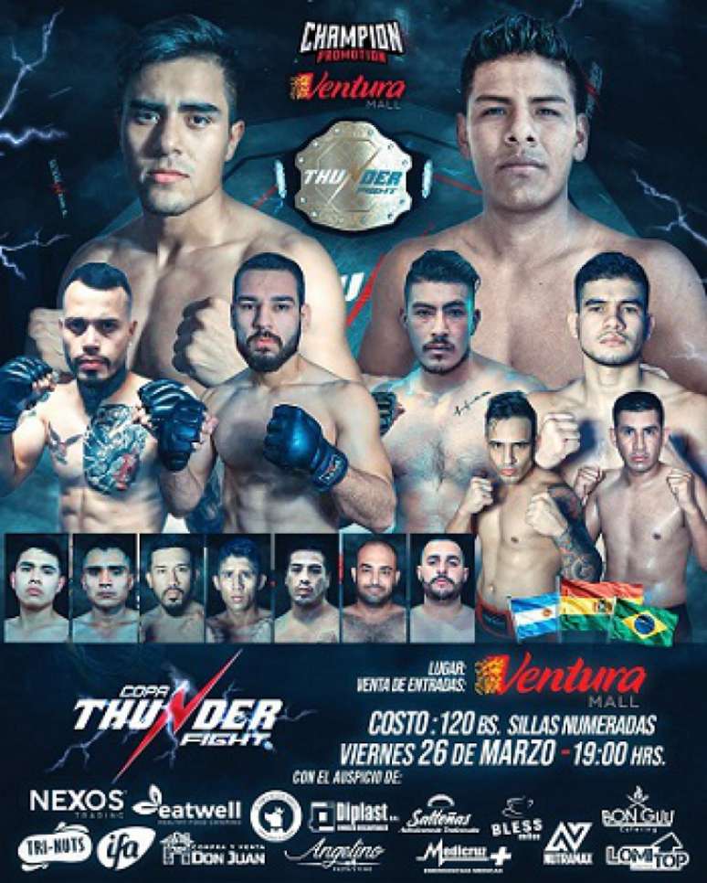 Thunder Fight vai realizar evento na Bolívia na próxima sexta (26) (Foto: Divulgação)