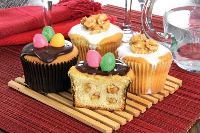 receitas de colomba pascal - cupcake de colomba pascal