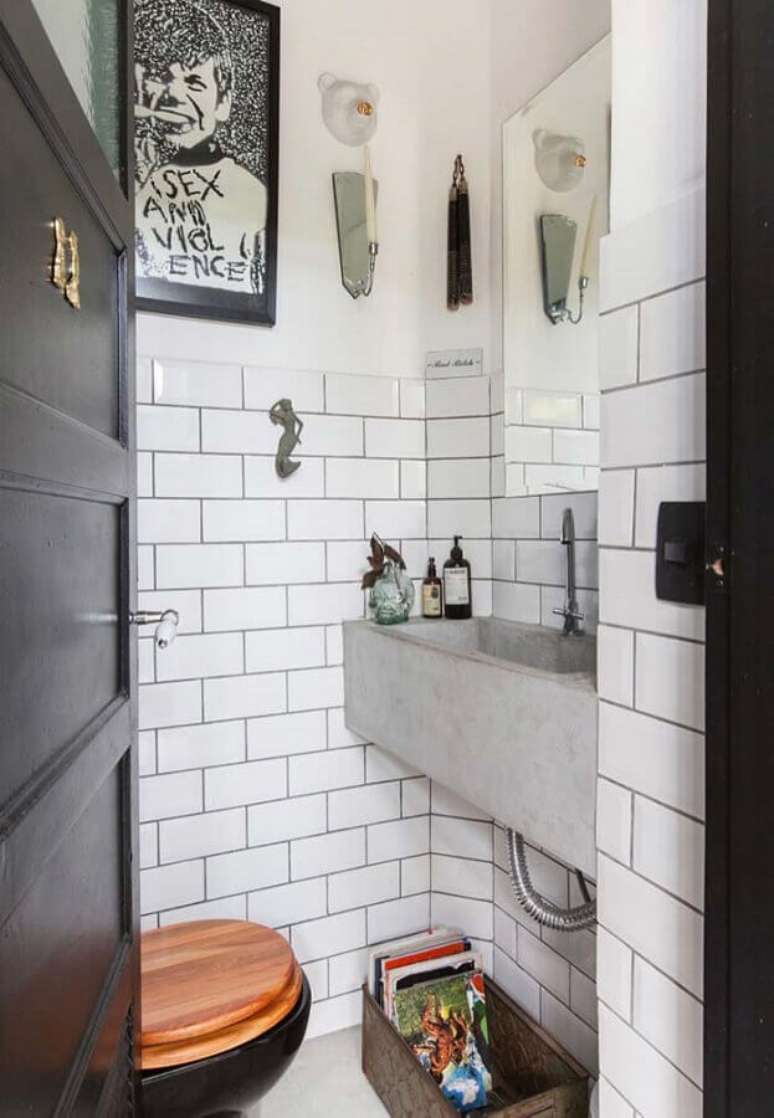 38. Decora&ccedil;&atilde;o para banheiro social simples e pequeno &ndash; Foto: Home Fashion Trend