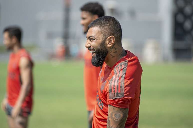 Só alegria: o atacante Gabriel Barbosa está de volta aos jogos do Flamengo (Foto: Alexandre Vidal/Flamengo)