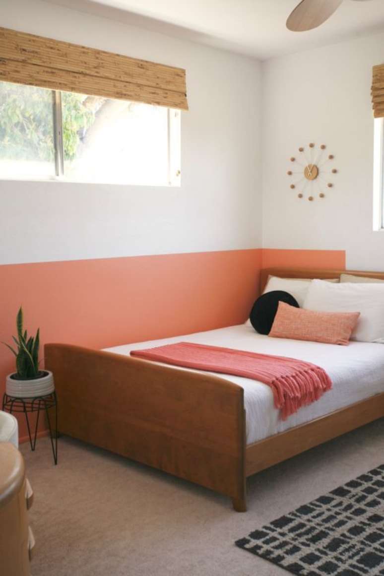 47. Quarto cor coral e branco – Foto Suburban Pop