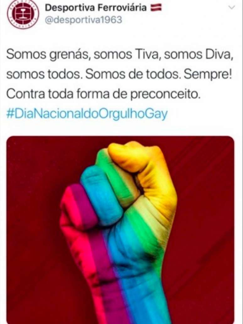 ORGULHO LGBT : Clubes participam de campanha