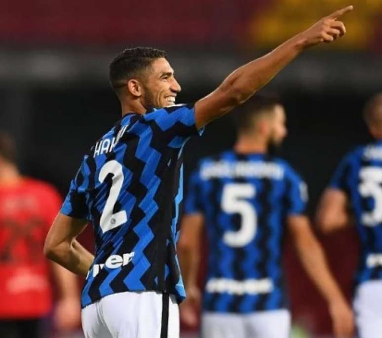 Hakimi faz boa temporada com a Inter de Milão (Divulgação/Internazionale)