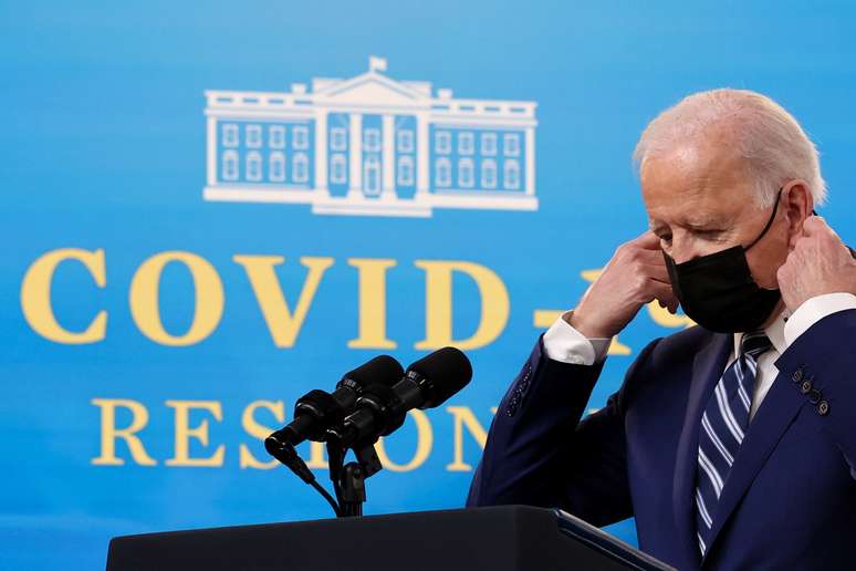 Biden fala na Casa Branca
 29/3/2021  REUTERS/Jonathan Ernst