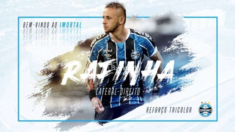 Grêmio anuncia Rafinha como reforço para a lateral direita