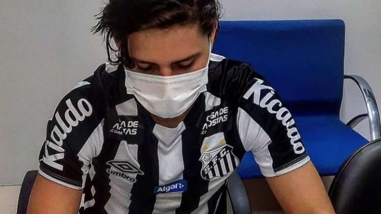Luis Zeballos já treina com o Sub-23 do Peixe e tem chamado a atenção dos dirigentes santistas (Foto: Divulgação)