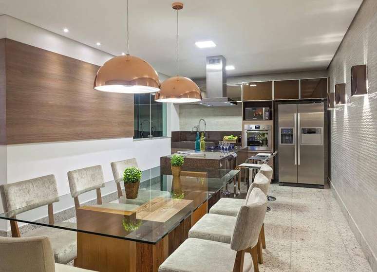 40. Cer&acirc;mica para cozinha americana moderna &ndash; Foto Laura Santos