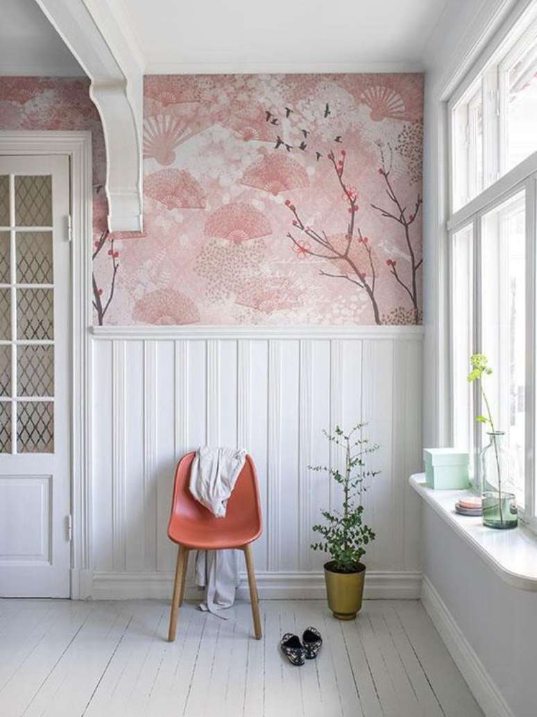 49. Papel de parede rosa de cerejeira – Foto Pinterest