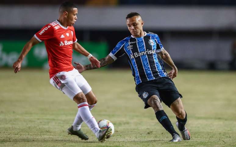 O Grenal 429, que aconteceu pelo Brasileirão 2020, acabou com a vitória do Internacional por 2 a 1 (Foto: Lucas Uebel / Grêmio)