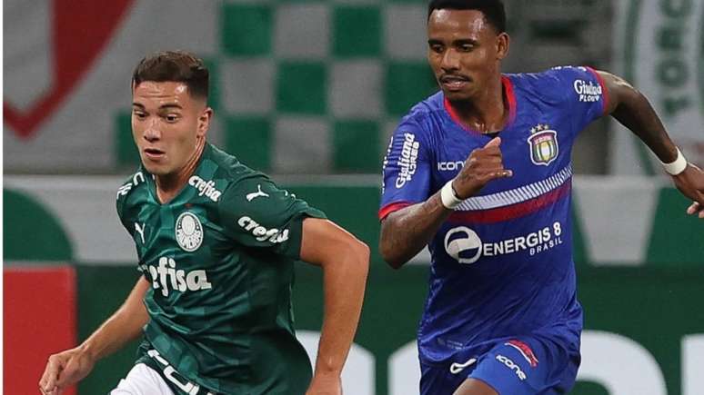 Fabinho em atuação contra o São Caetano pelo Paulistão 2021 (Foto: Cesar Greco/Palmeiras)