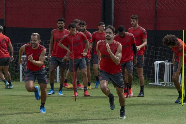 O zagueiro Rodrigo Caio durante treinamento do Flamengo, no Ninho do Urubu (Foto: Alexandre Vidal/Flamengo)