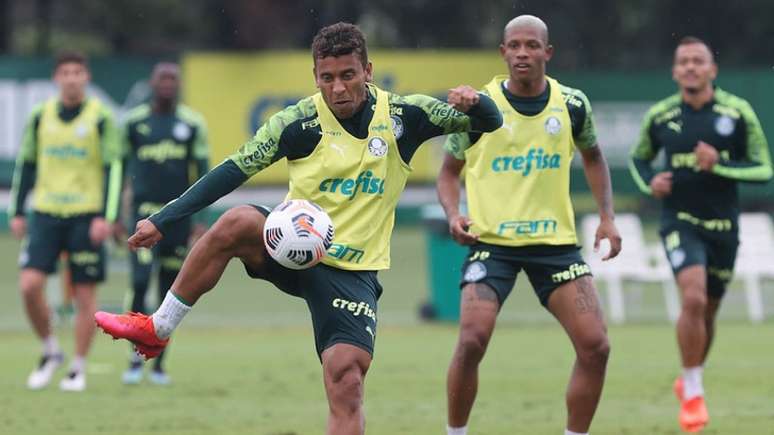 Atletas do Palmeiras finalizaram a preparação para encarar o Defensa y Justicia (Foto: Cesar Greco/Palmeiras)