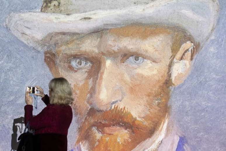 Retrato de Van Gogh em uma exposição em Zurique, na Suíça