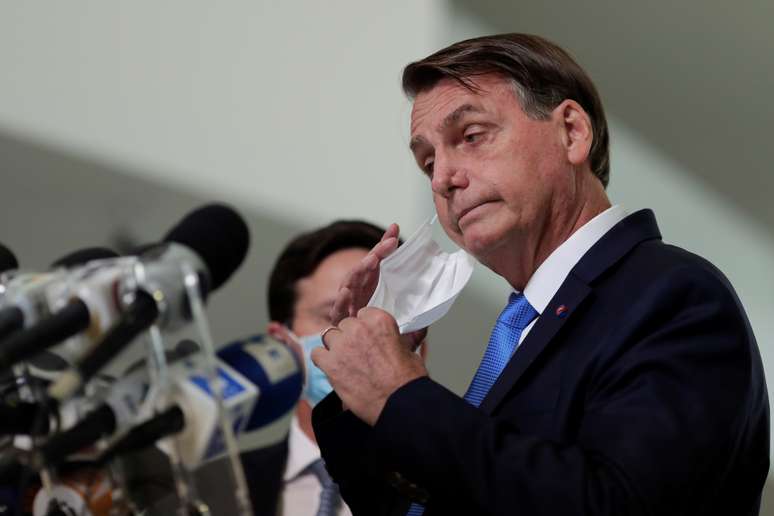 Presidente Jair Bolsonaro durante pronunciamento à imprensa em Brasília
31/03/2021 REUTERS/Ueslei Marcelino