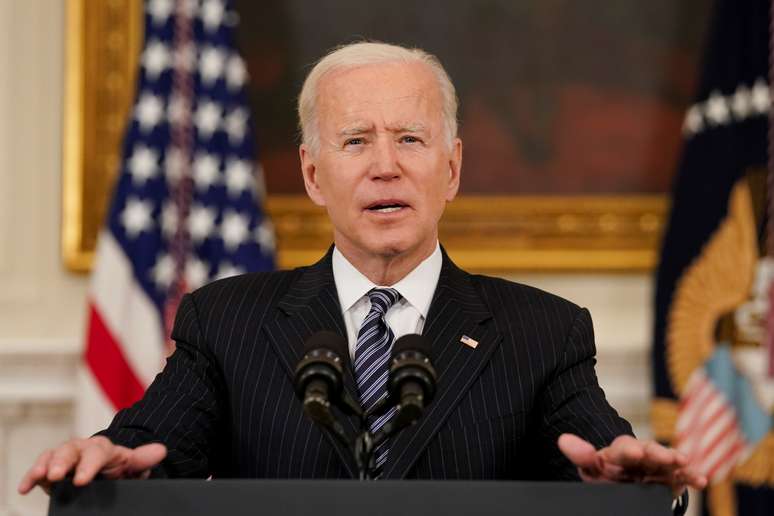 Joe Biden faz discurso sobre vacinação
 6/4/2021   REUTERS/Kevin Lamarque