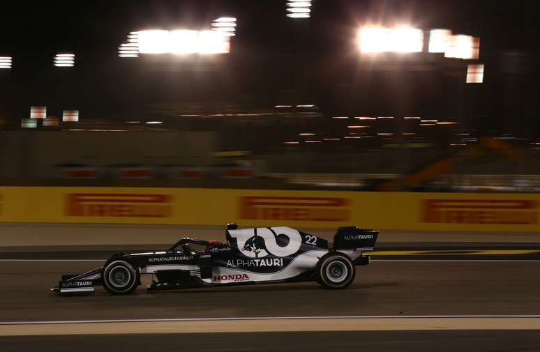 Yuki Tsunoda foi o 9º colocado na estreia na F1, no Bahrein 