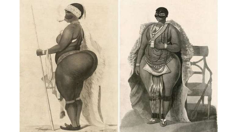 Sarah Baartman era exposta como um animal na Europa