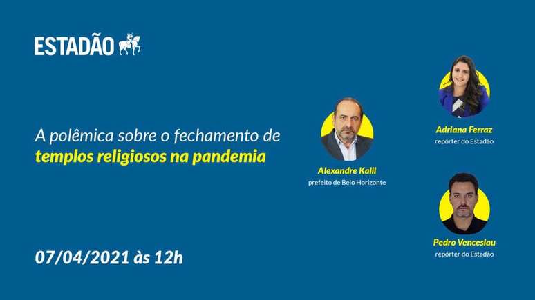 TV Estadão entrevista Alexandre Kalil, prefeito de Belo Horizonte, sobre cultos na pandemia.