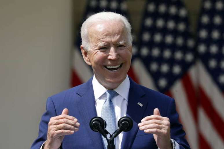 Biden durante pronunciamento na Casa Branca