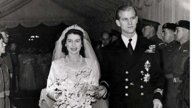 Ainda princesa, Elizabeth casou com o príncipe Philip em 1947