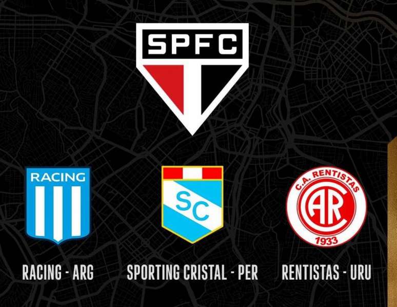 São Paulo está no Grupo E da Libertadores (Foto: Divulgação/Libertadores)