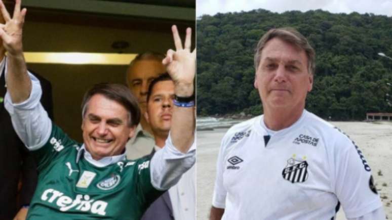 Jair Bolsonaro tem profunda relação com futebol (Aloisio Mauricio/Fotoarena; Reprodução)