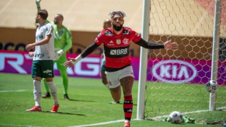 Atacante Gabigol celebra mais um título do Flamengo (Alexandre Vidal/Flamengo)