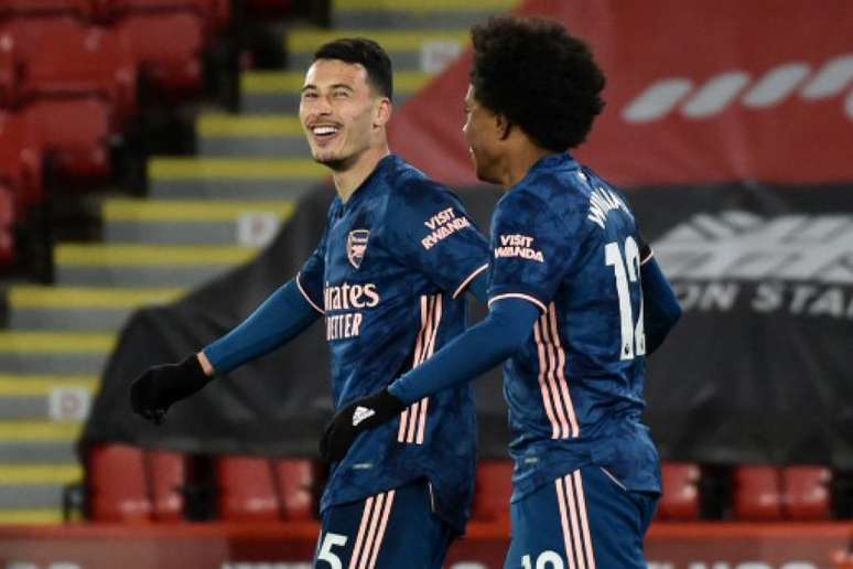 Martinelli marcou na vitória do Arsenal (Foto: RUI VIEIRA / POOL / AFP)