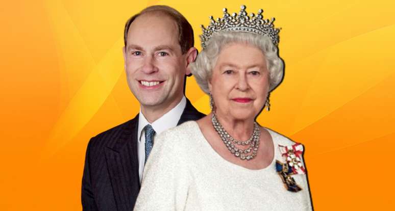 Edward e a rainha Elizabeth: o príncipe caçula sempre teve o apoio da mãe contra os boatos na imprensa