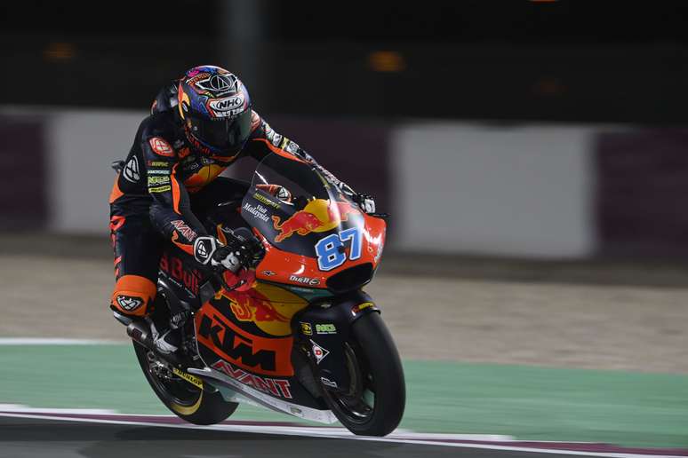 Remy Gardner em ação durante o GP de Doha da Moto2 