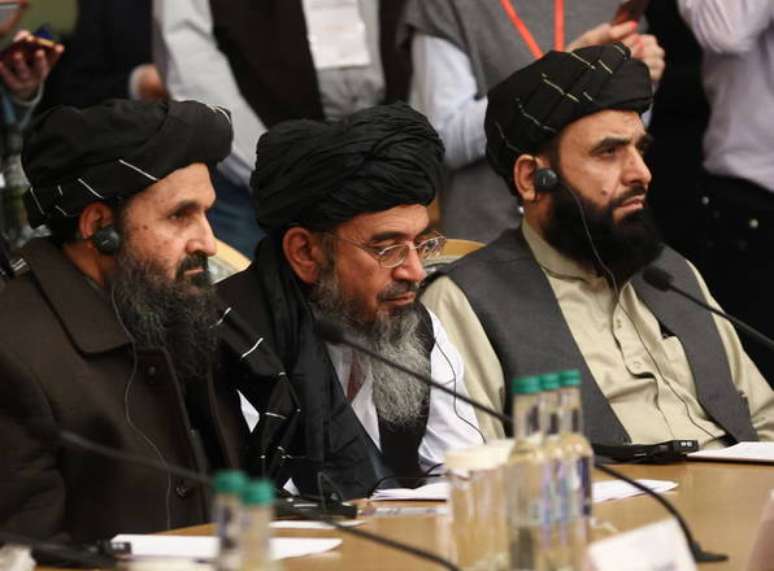 Delegação do Talibã em reunião na Rússia, em 18 de março de 2021