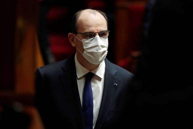 Primeiro-ministro da França, Jean Castex, na Assembleia Nacional em Paris
01/04/2021 REUTERS/Benoit Tessier