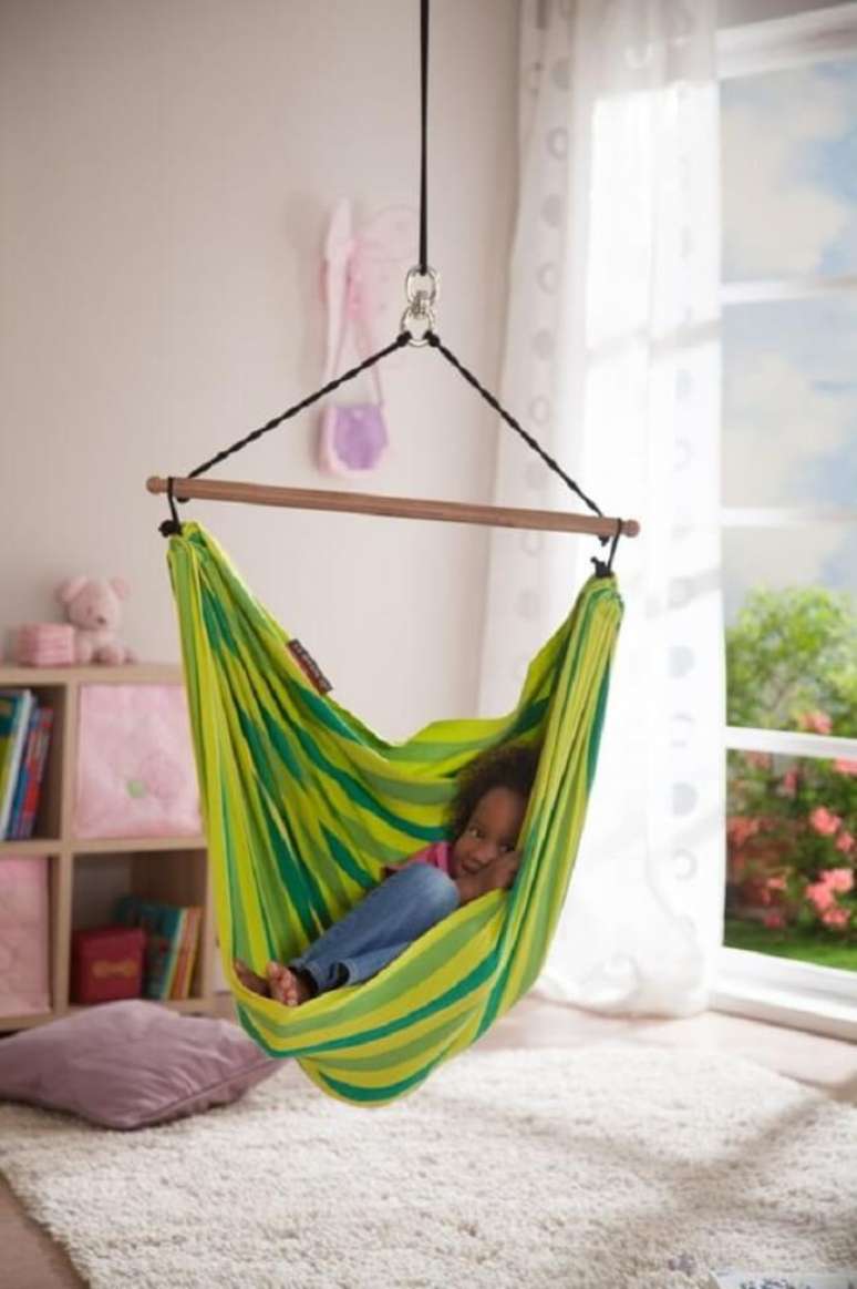 29. Decore o quarto das crianças com uma linda rede cadeira. Fonte: Pinterest