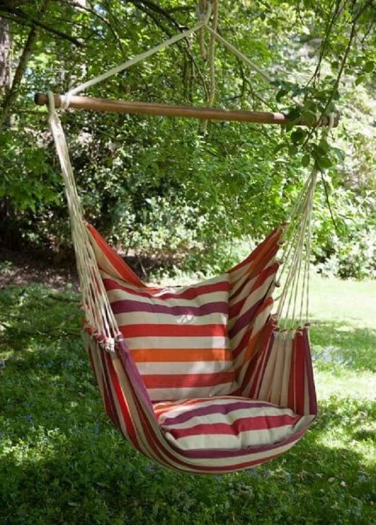 14. A rede cadeira pode ser fixada em uma galho firme de árvore. Fonte: Pinterest