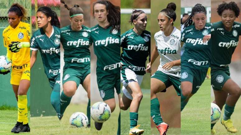 As atletas que serão promovidas (Fotos: Adriano Fontes/CBF; Flávio Torres/Divulgação; Priscila Pedroso/Palmeiras)
