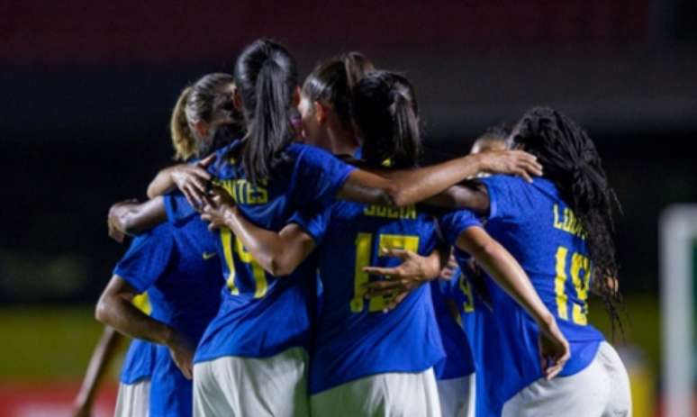 Seleção feminina em amistoso com o Equador (Foto: Mariana Sá/CBF)