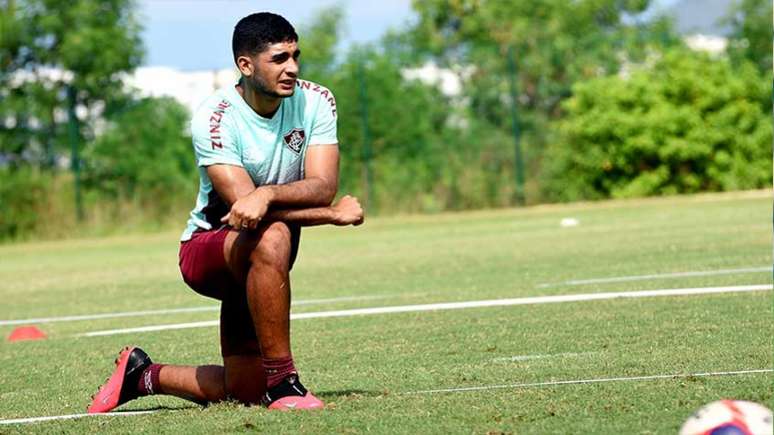 Michel Araújo durante treinamento do Fluminense no CT (Foto: Mailson Santana / Fluminense FC)