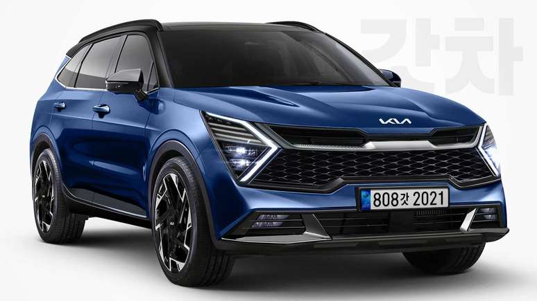 Projeção do novo Kia Sportage: radicalizou no design.