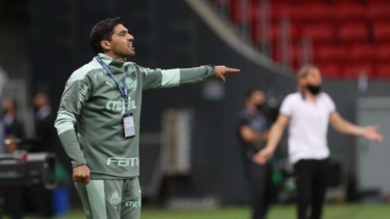 Abel Ferreira e Sebastian Beccacecce (Foto: Cesar Greco/Palmeiras)